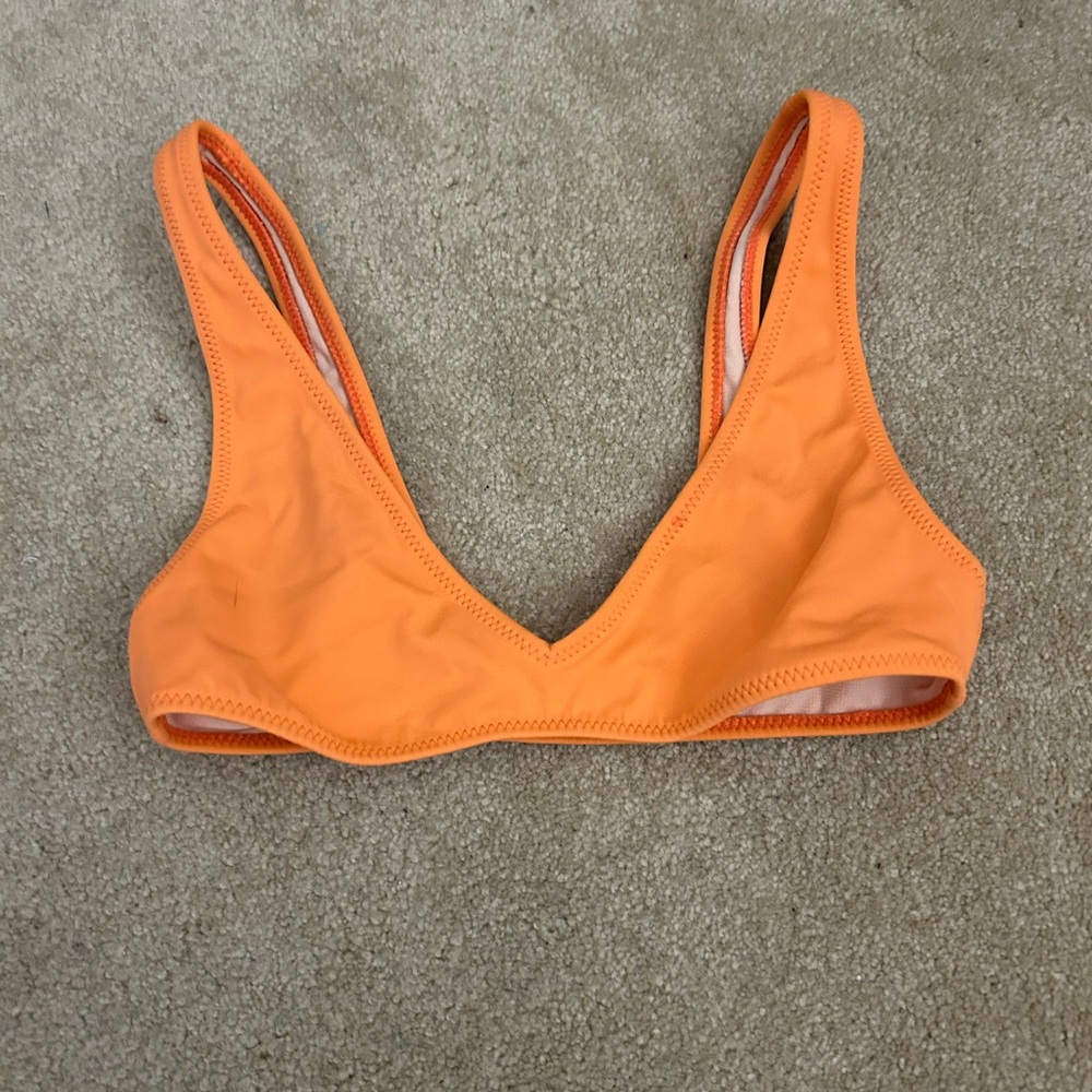 LA Hearts by PacSun Orange V Cropped Bikini Top